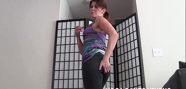  I love how turned on you get when I do my yoga JOI